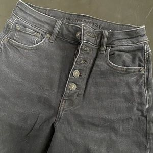 American Eagle stretch black flare jeans